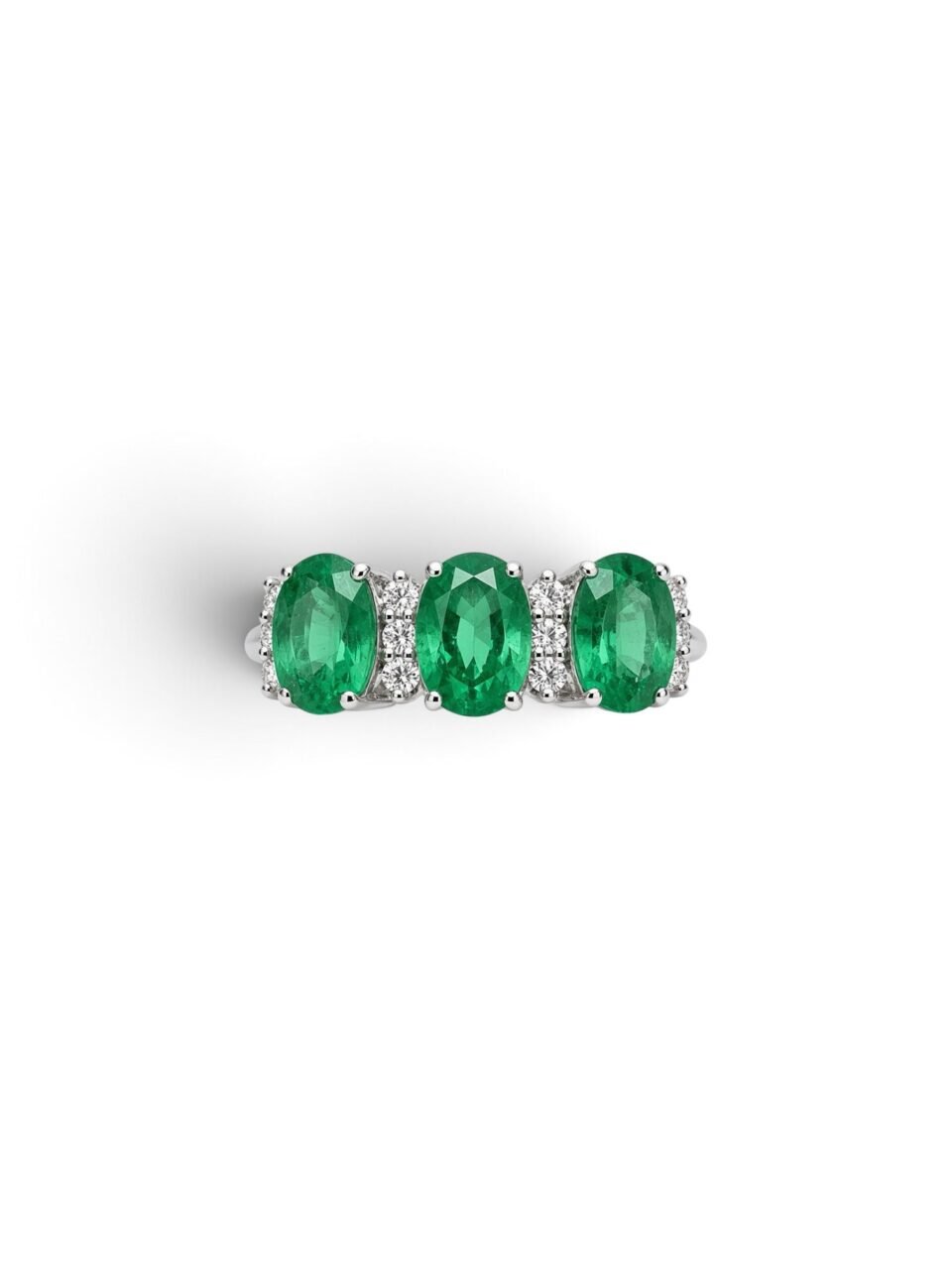 Three-Stone Emerald Ring