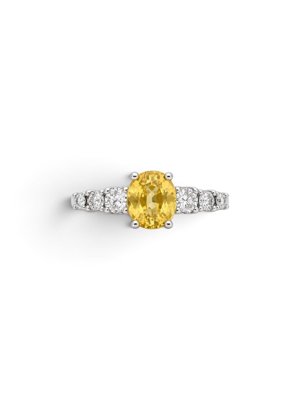 Yellow Sapphire Diamond Ring