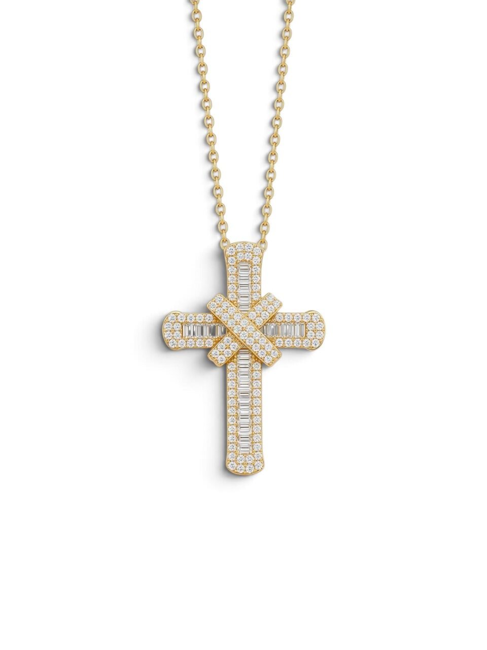 DIAMOND CROSS NECKLACE
