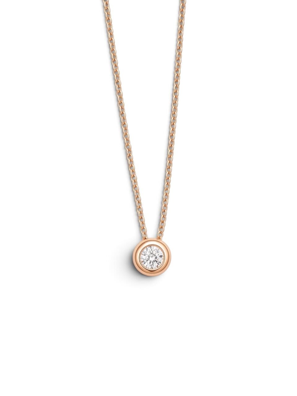 ROSE GOLD DIAMOND PENDANT NECKLACE